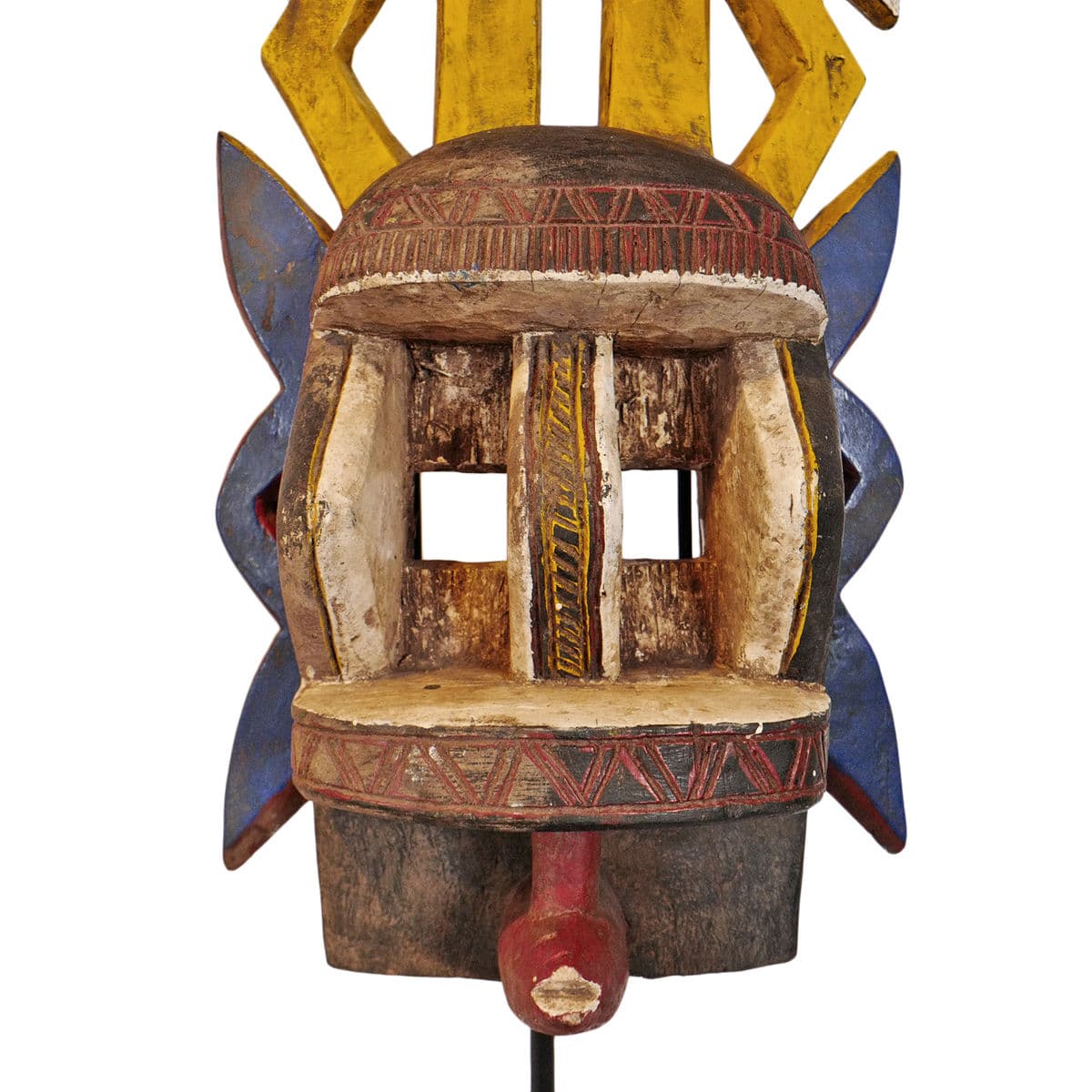 Old Burkina Faso Mali Mask on Stand - Thumbnail 4