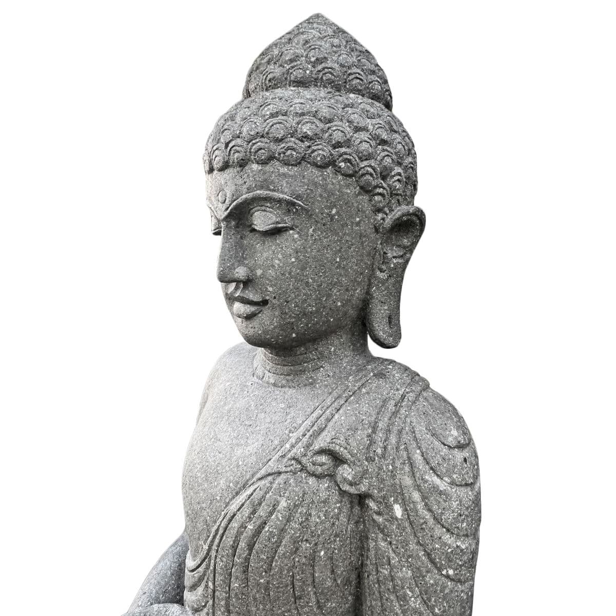Standing Stone Garden Buddha w/Pot - Thumbnail 4