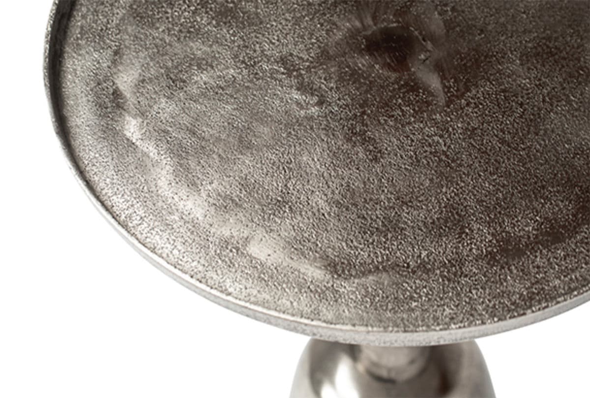 Round Nickel Side Table - Thumbnail 4