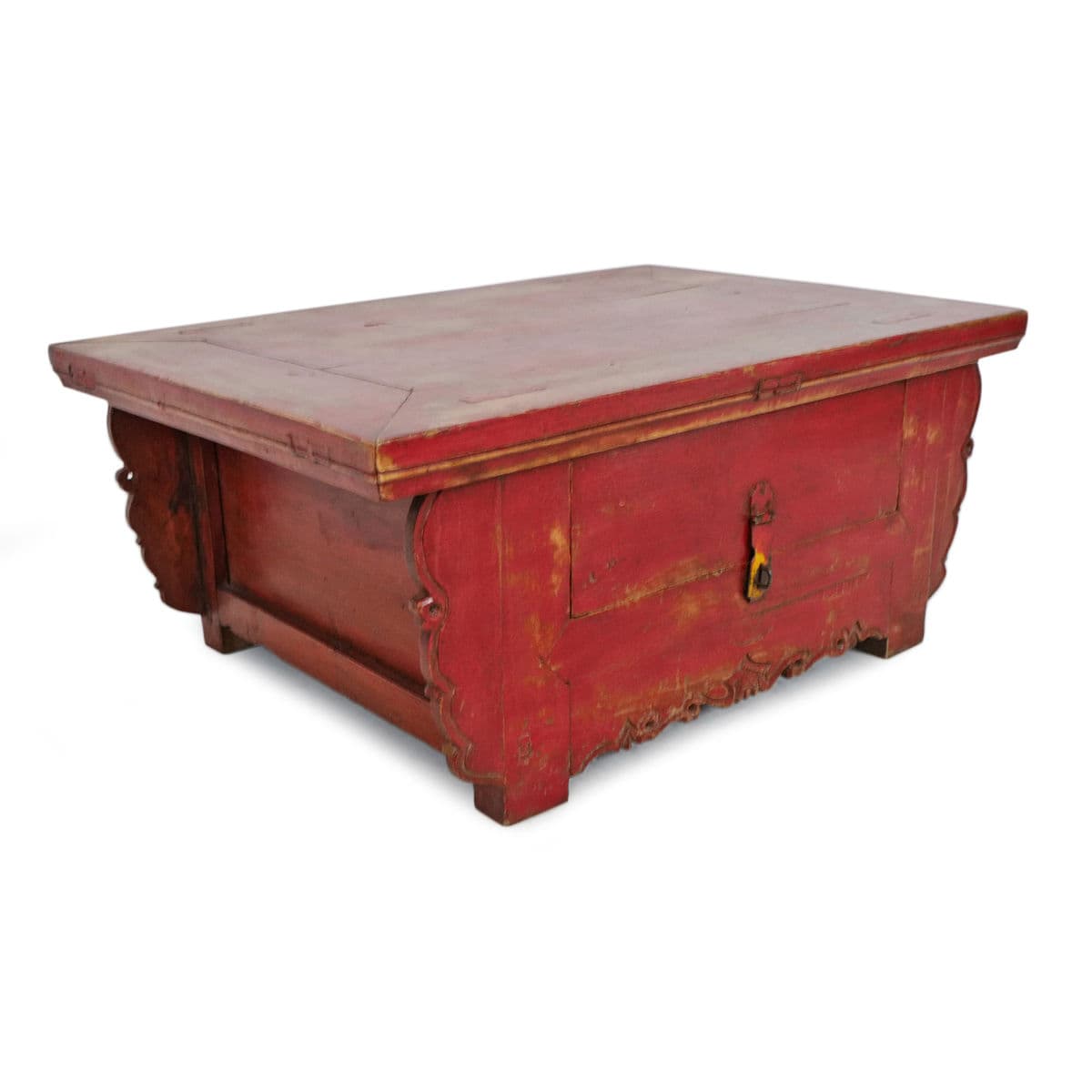 Vintage Red Low Ming Display Table - Thumbnail 4