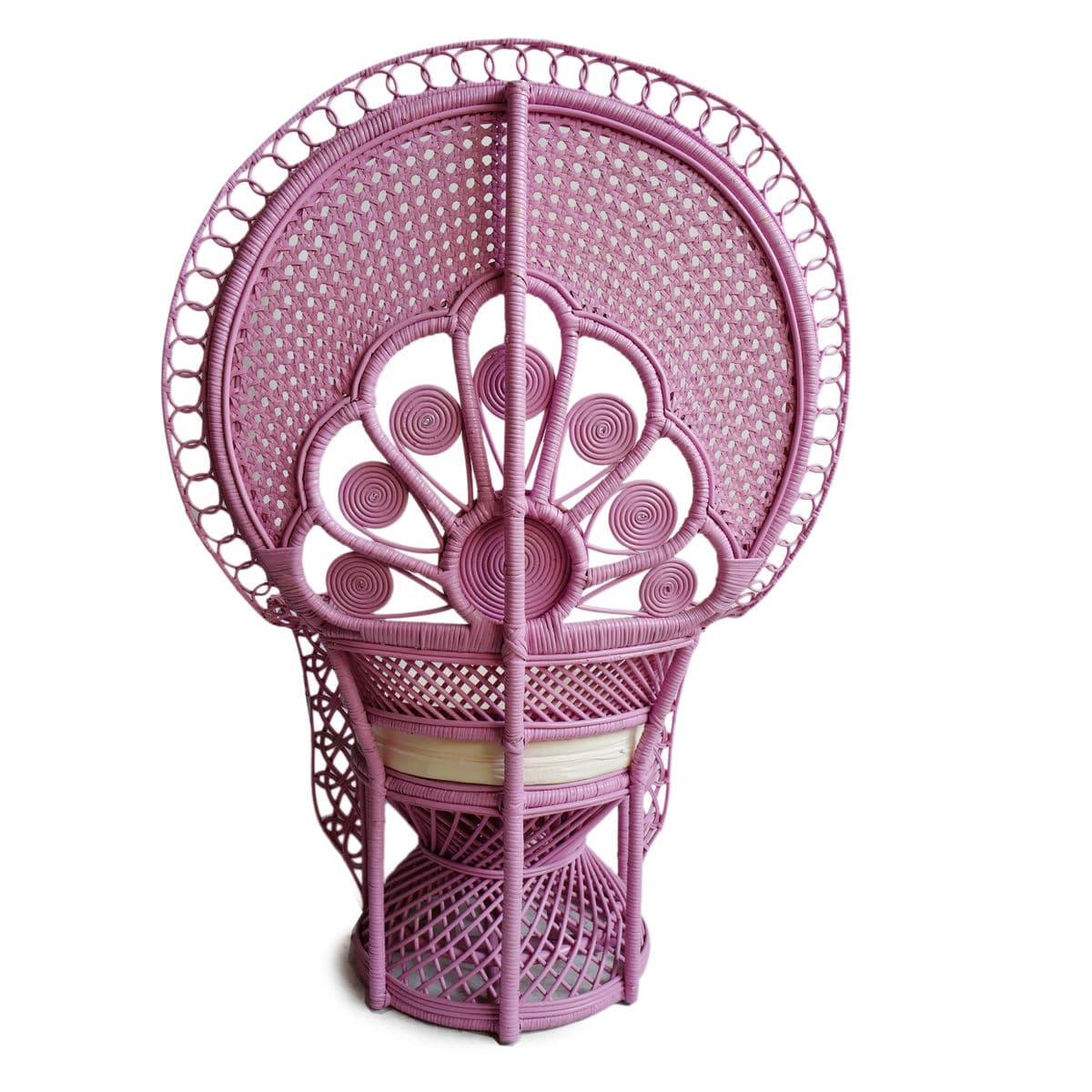 Lilac Wicker Peacock Chair - Thumbnail 4