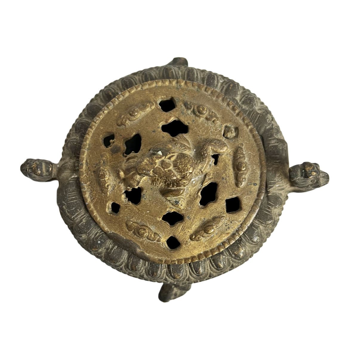 Old Brass Dragon Incense Pot - Thumbnail 4