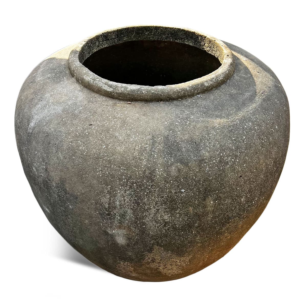 Antique Cement Java Pot - Thumbnail 4