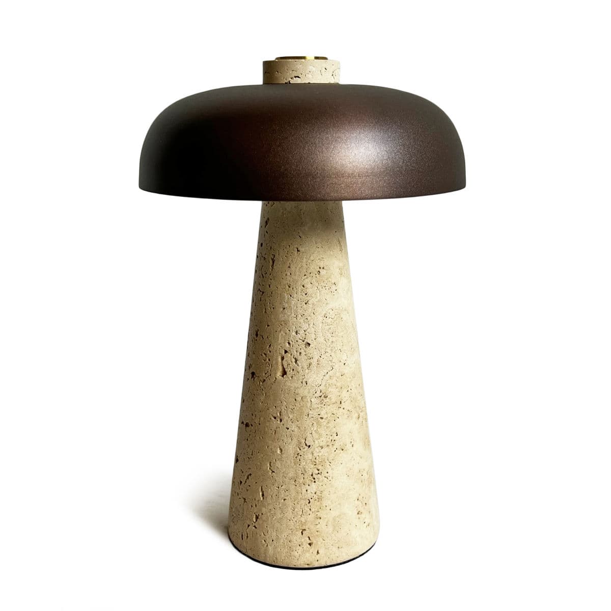 Porcini Travertine Bronze Table Light - Thumbnail 4