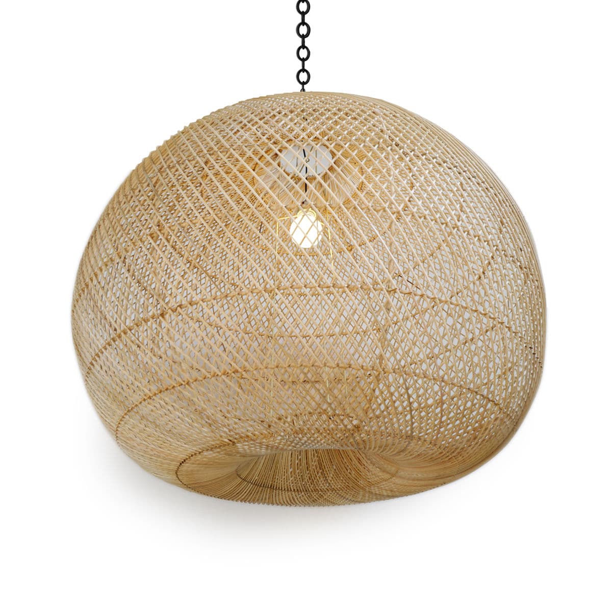 Rattan Donut Globe Lantern Large - Thumbnail 4