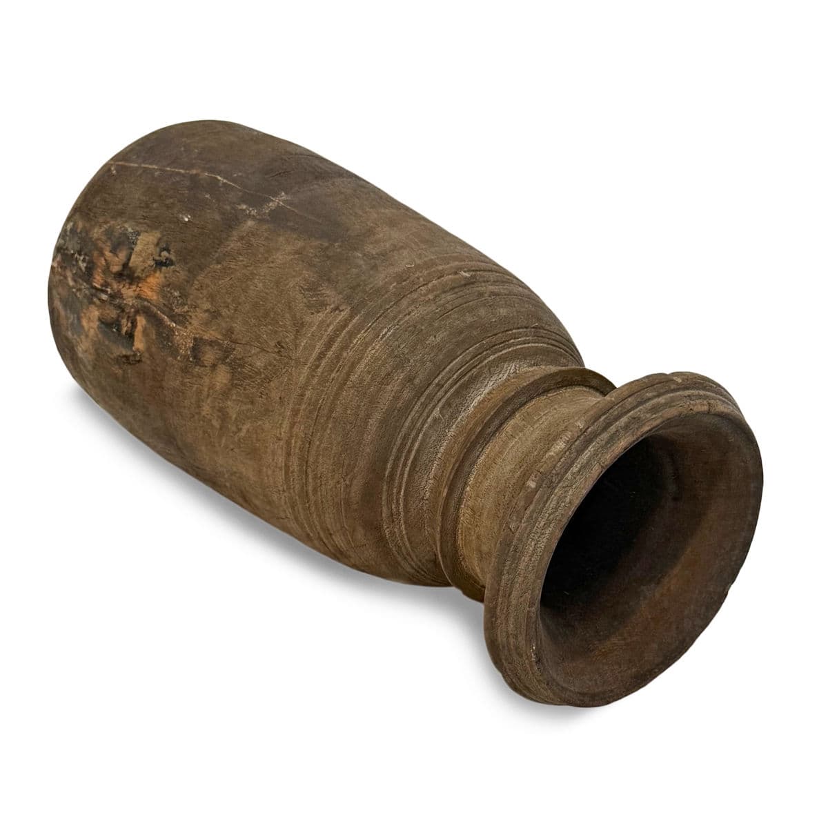 Vintage India Wood Water Pot - Thumbnail 4