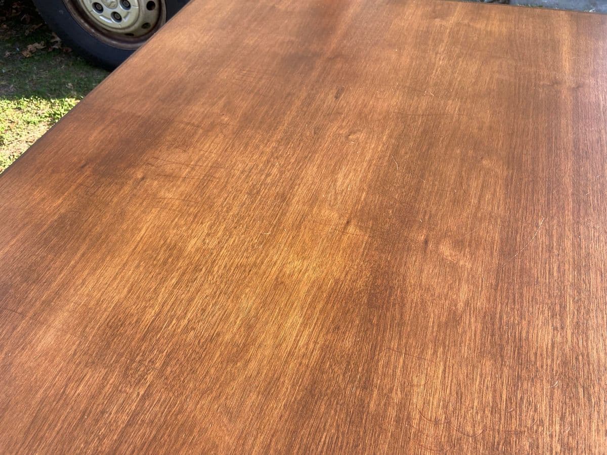 1980s Vintage Wooden Writing Desk - Thumbnail 4