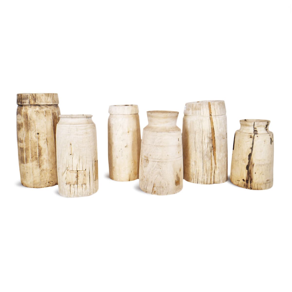 Old Sun Bleached Wood Butter Pot - Thumbnail 4