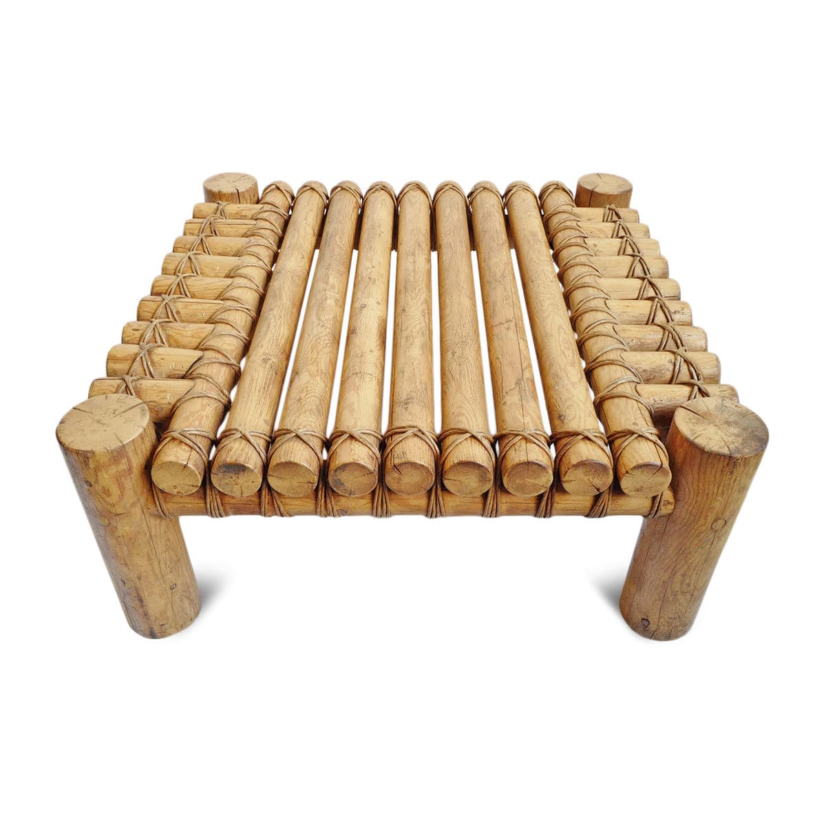 Square Log Raft Coffee Table - Thumbnail 4