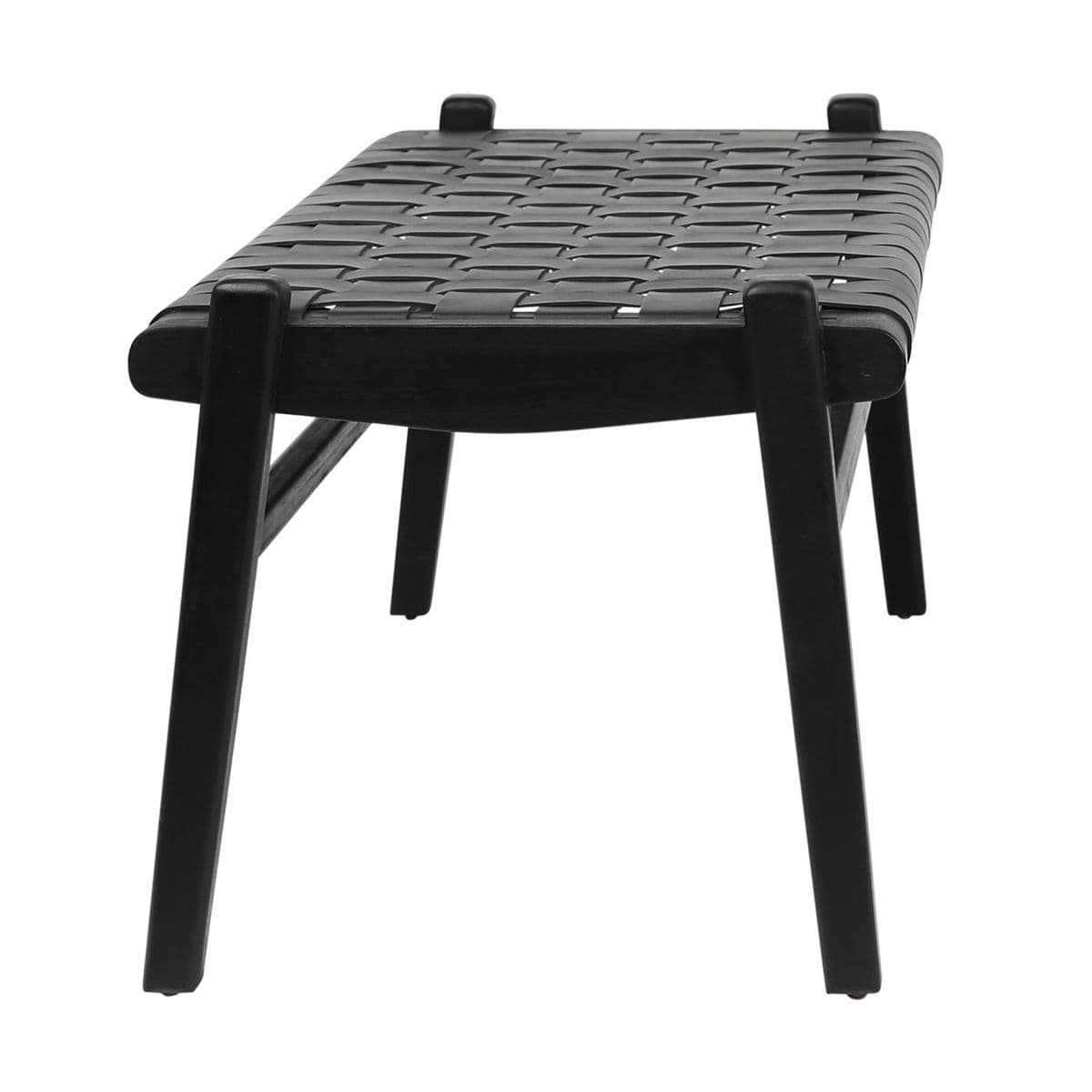 Black Leather Strap Bench - Thumbnail 4