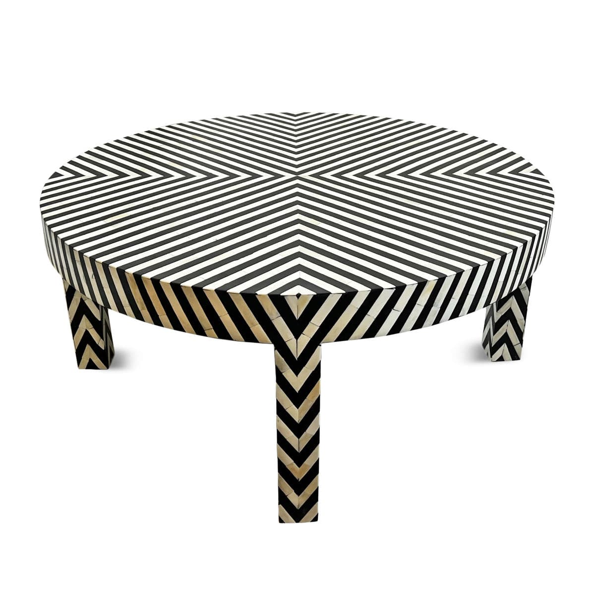 Zig-Zag Inlay Coffee Table - Thumbnail 4
