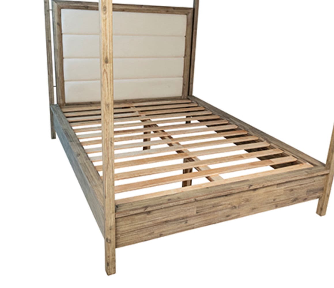 Natural Acacia Canopy Queen Bed - Thumbnail 4