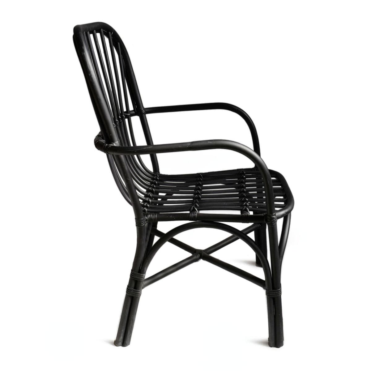 Black Bamboo Dining Chair - Thumbnail 4