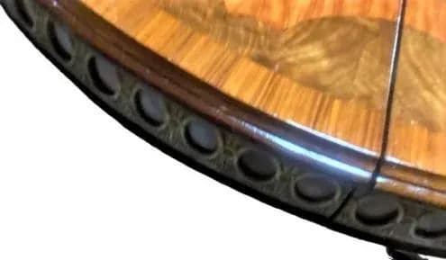 Monumental 19th Century Antique French Empire Dining Table in Burlwood, Satinwood and Mahogany - Thumbnail 4