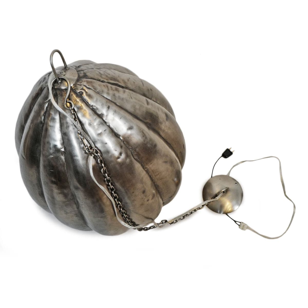 Nickel Pumpkin Pendant Light - Thumbnail 4