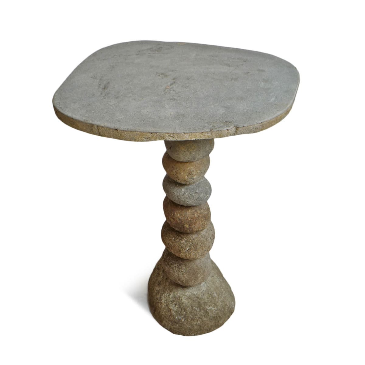 Stacked River Rock Bistro Table - Thumbnail 4