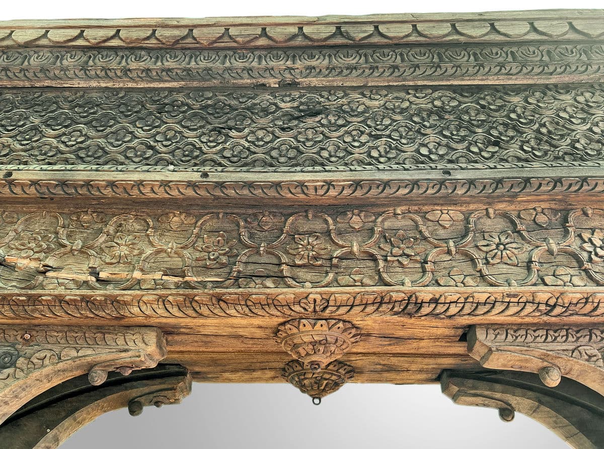 Large Old India Doorway Mirror - Thumbnail 4