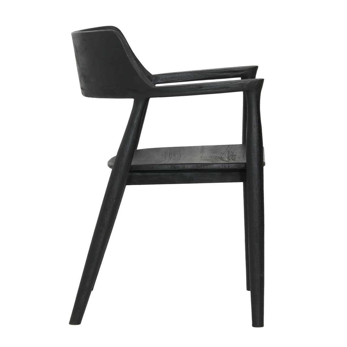 Black Bristol Wood Dining Chair - Thumbnail 4