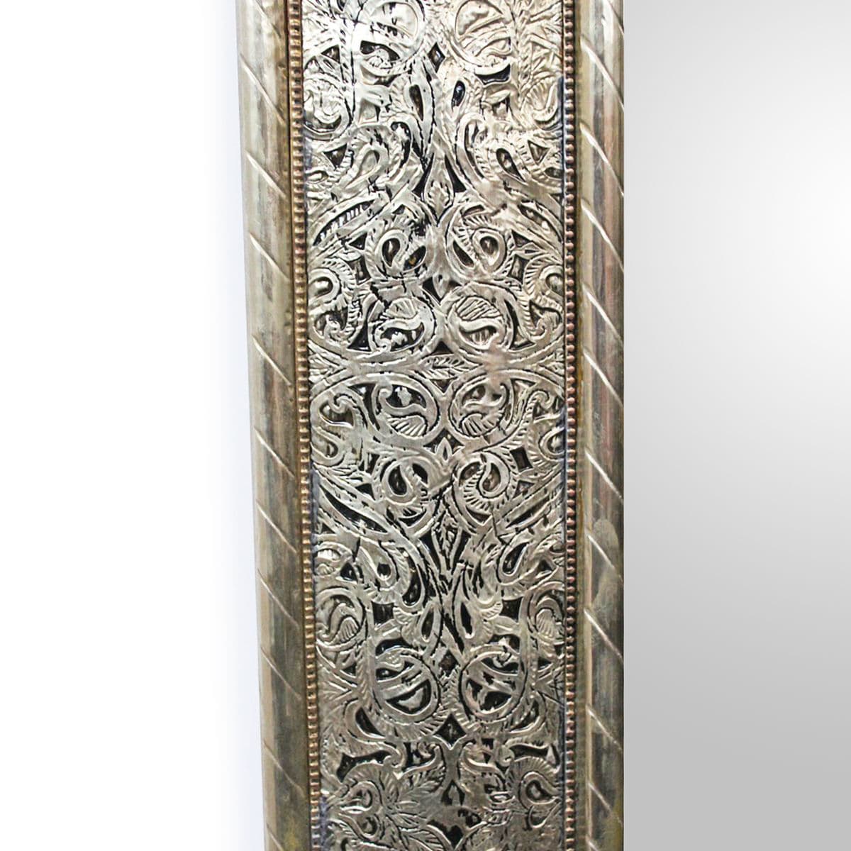 Full Length Nickel Frame Mirror - Thumbnail 4