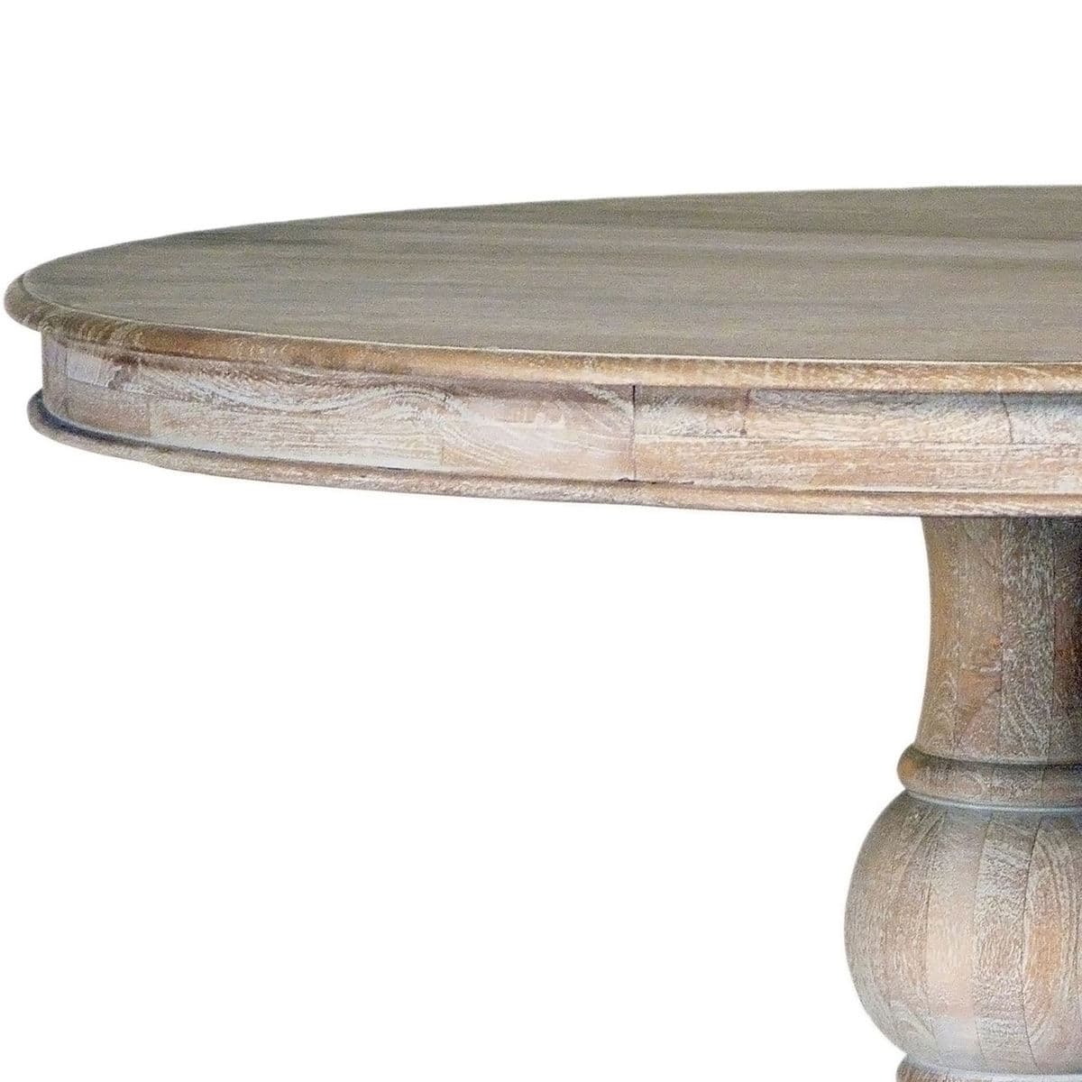 Carved Round Pedestal Dining Table - Thumbnail 4