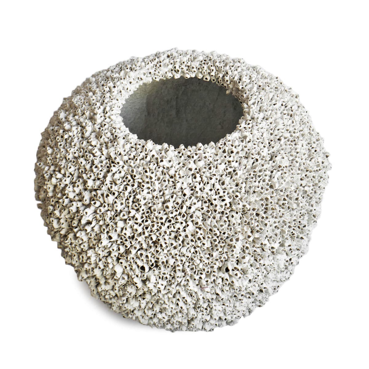 Vintage Large White Barnacle Shell Pot - Thumbnail 4