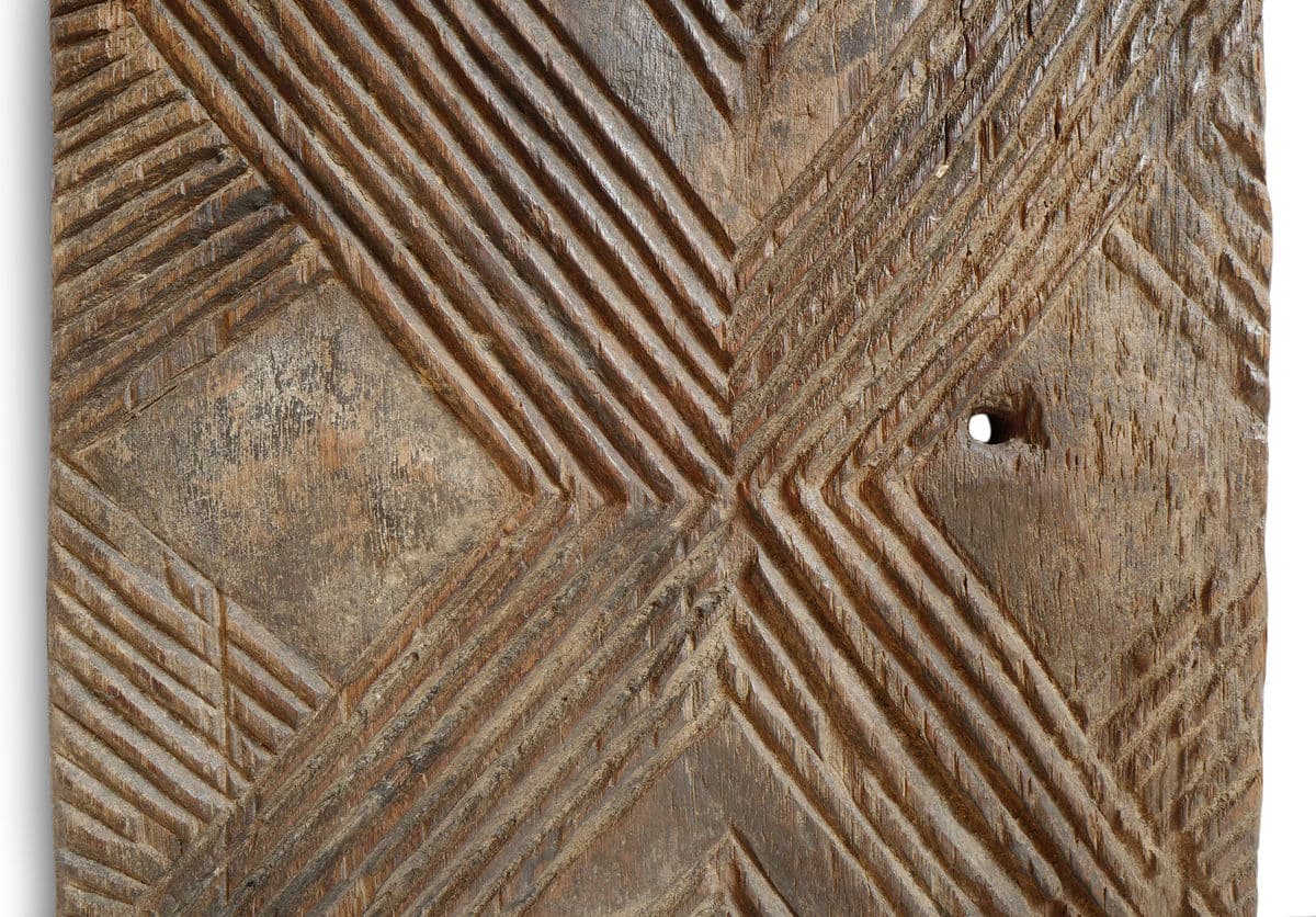 Vintage Igbo Carved Wood Door - Thumbnail 4