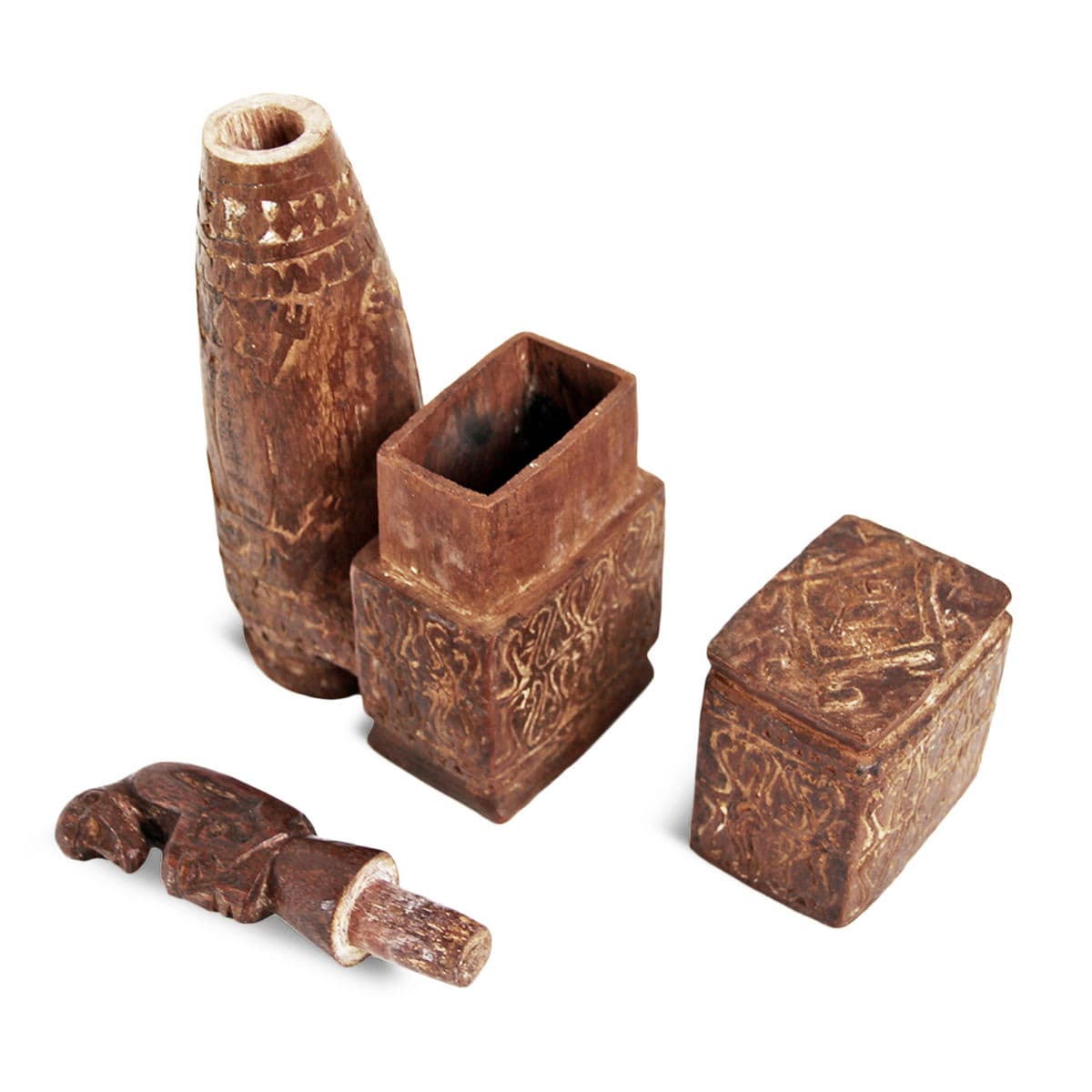 Antique Carved Timor Betel Nut Vessel - Thumbnail 4