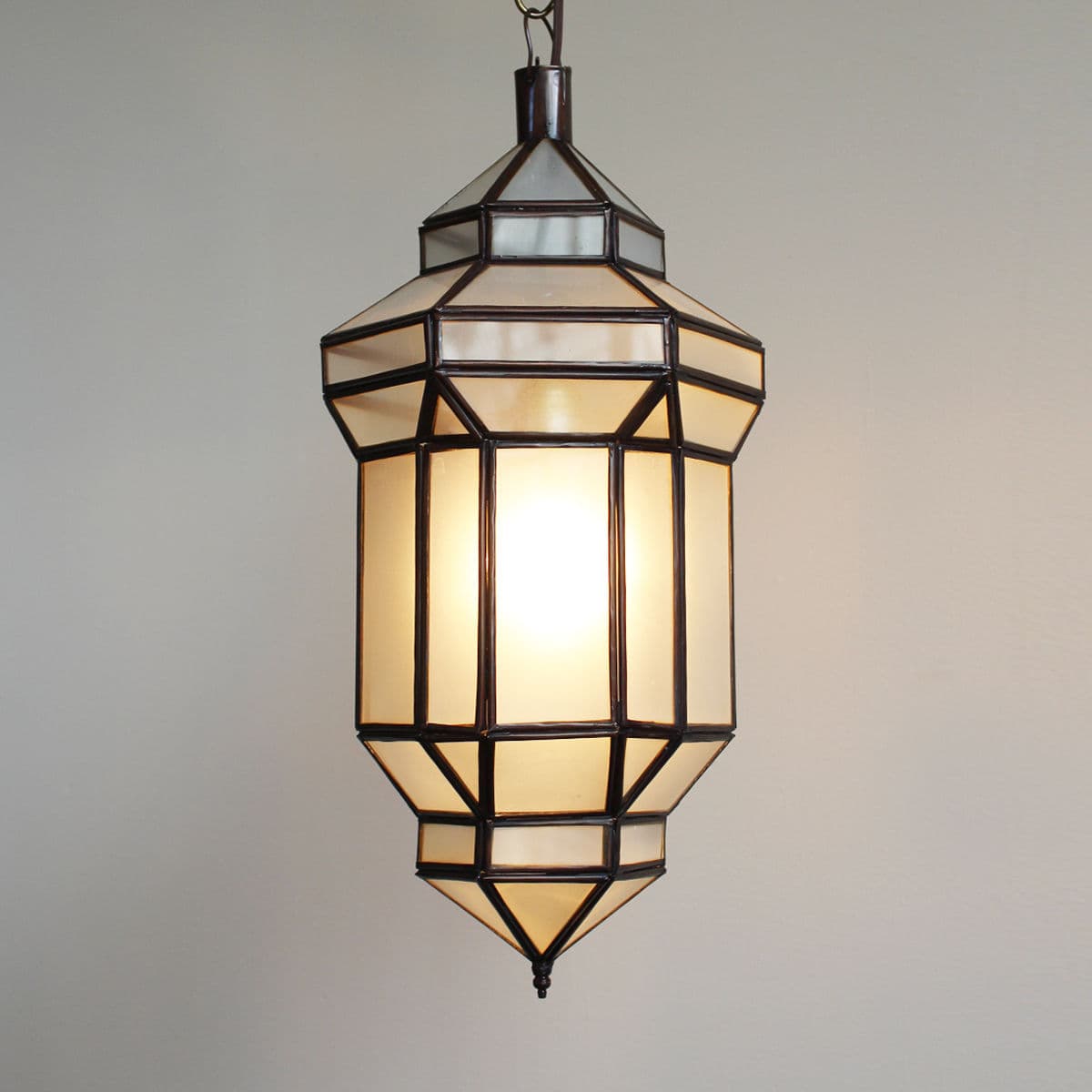 Frosted Glass Prism Lantern Small - Thumbnail 4