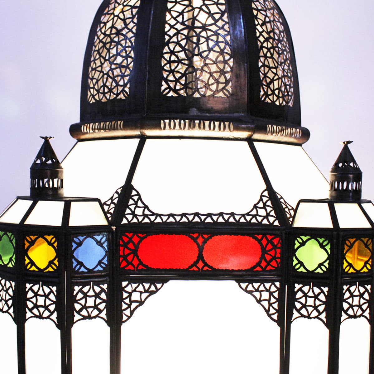 XL Moroccan Colorful Lantern - Thumbnail 4