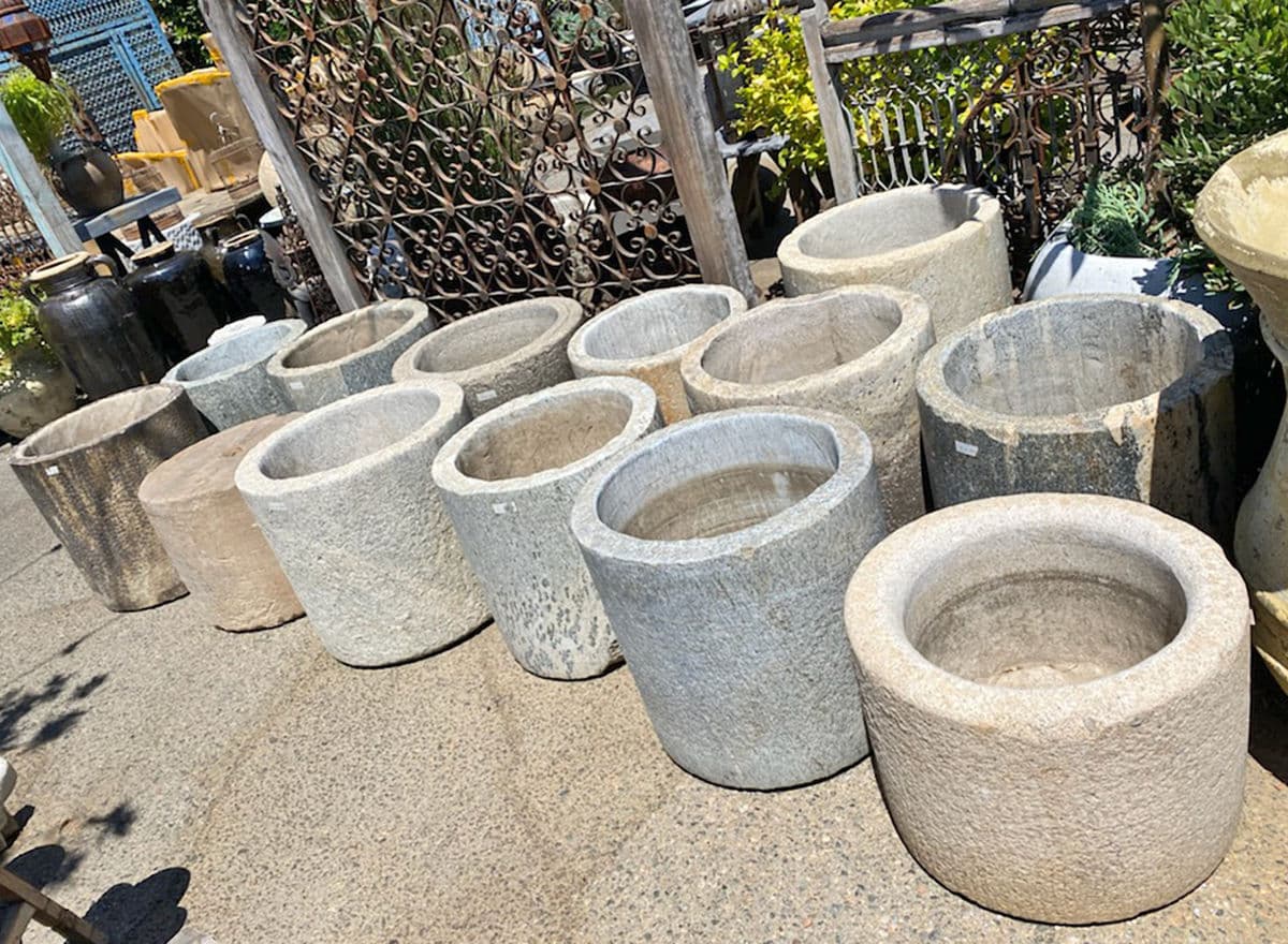 Old Chinese Granite Planter Pot - Thumbnail 4