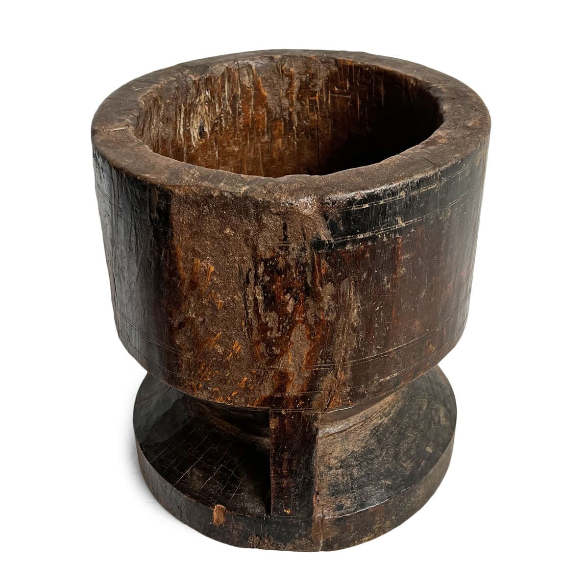 Old India Wood Pestle Pot - Thumbnail 4
