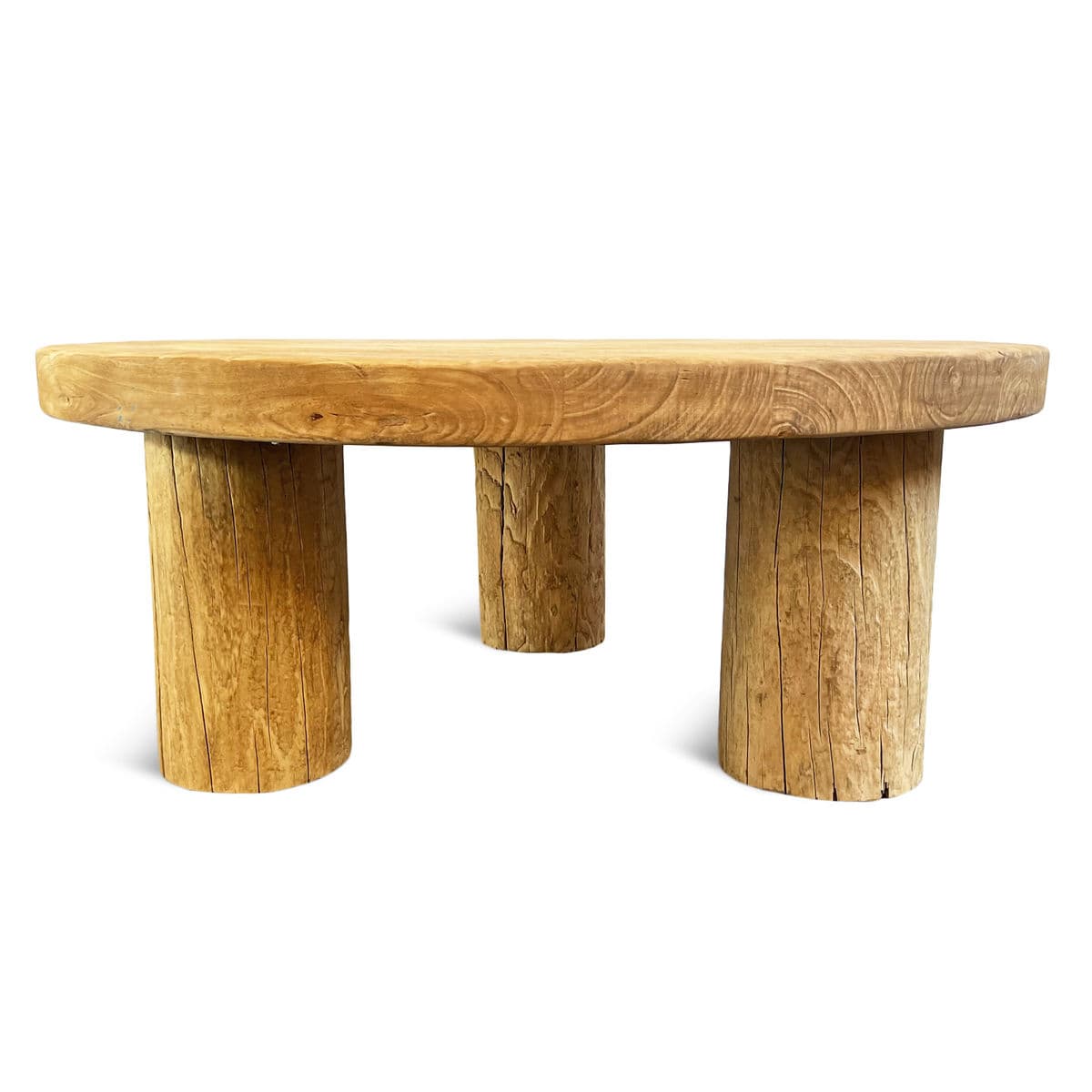 Old Elm Round Coffee Table - Thumbnail 4