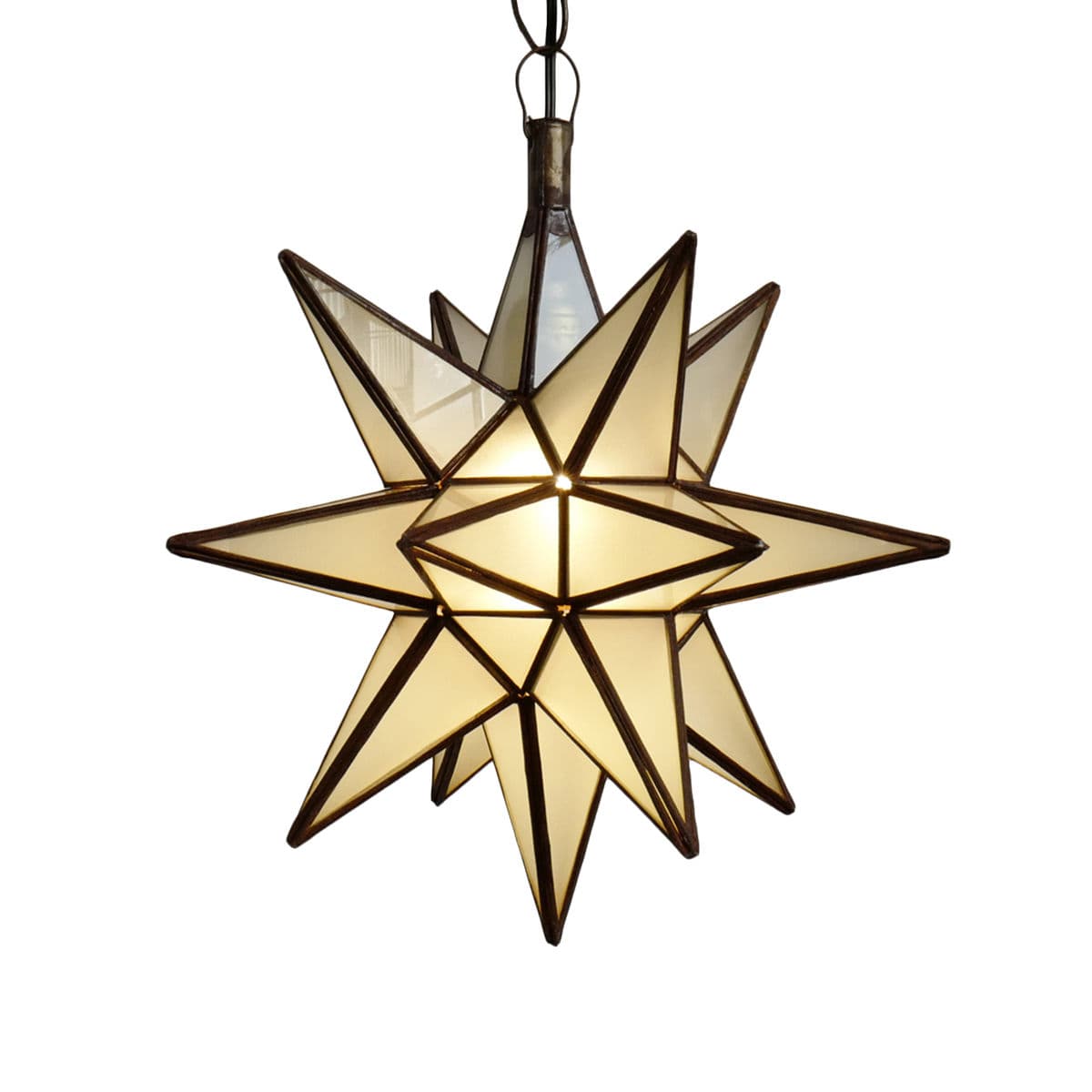 Frosted White Moravian Star Light Medium - Thumbnail 4