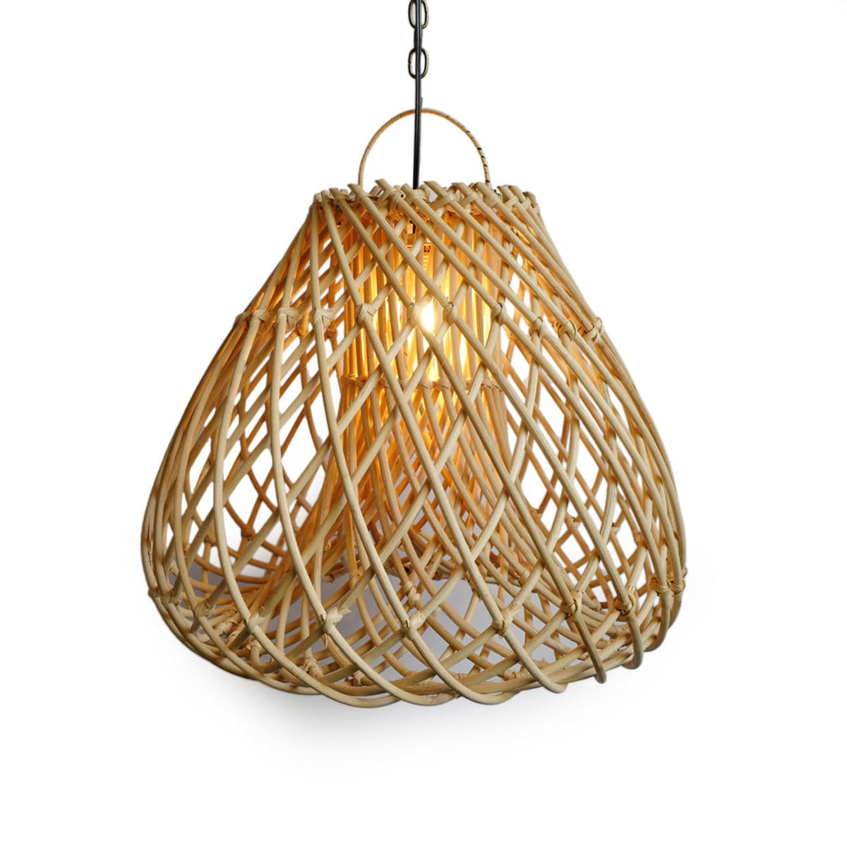 Rattan Java Drop Lantern Small - Thumbnail 4