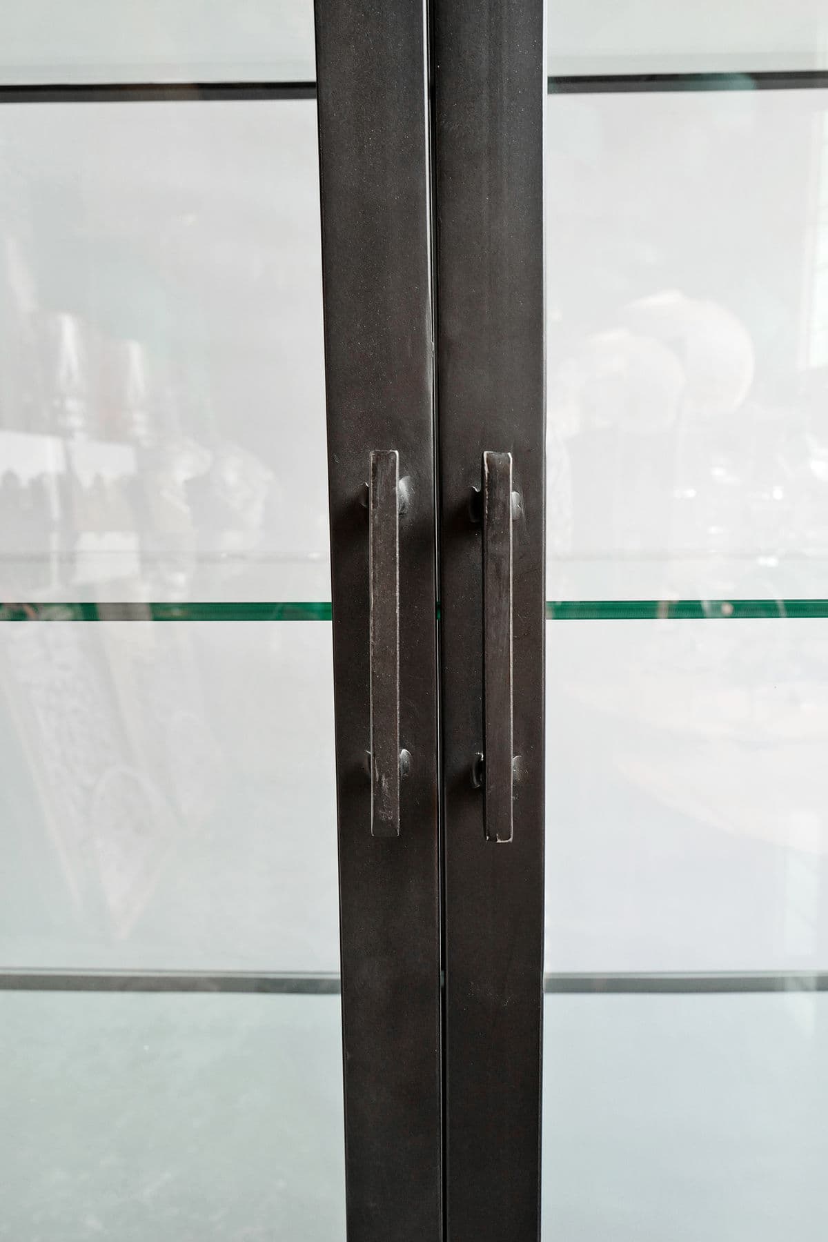 Black Iron & Glass Display Cabinet - Thumbnail 4