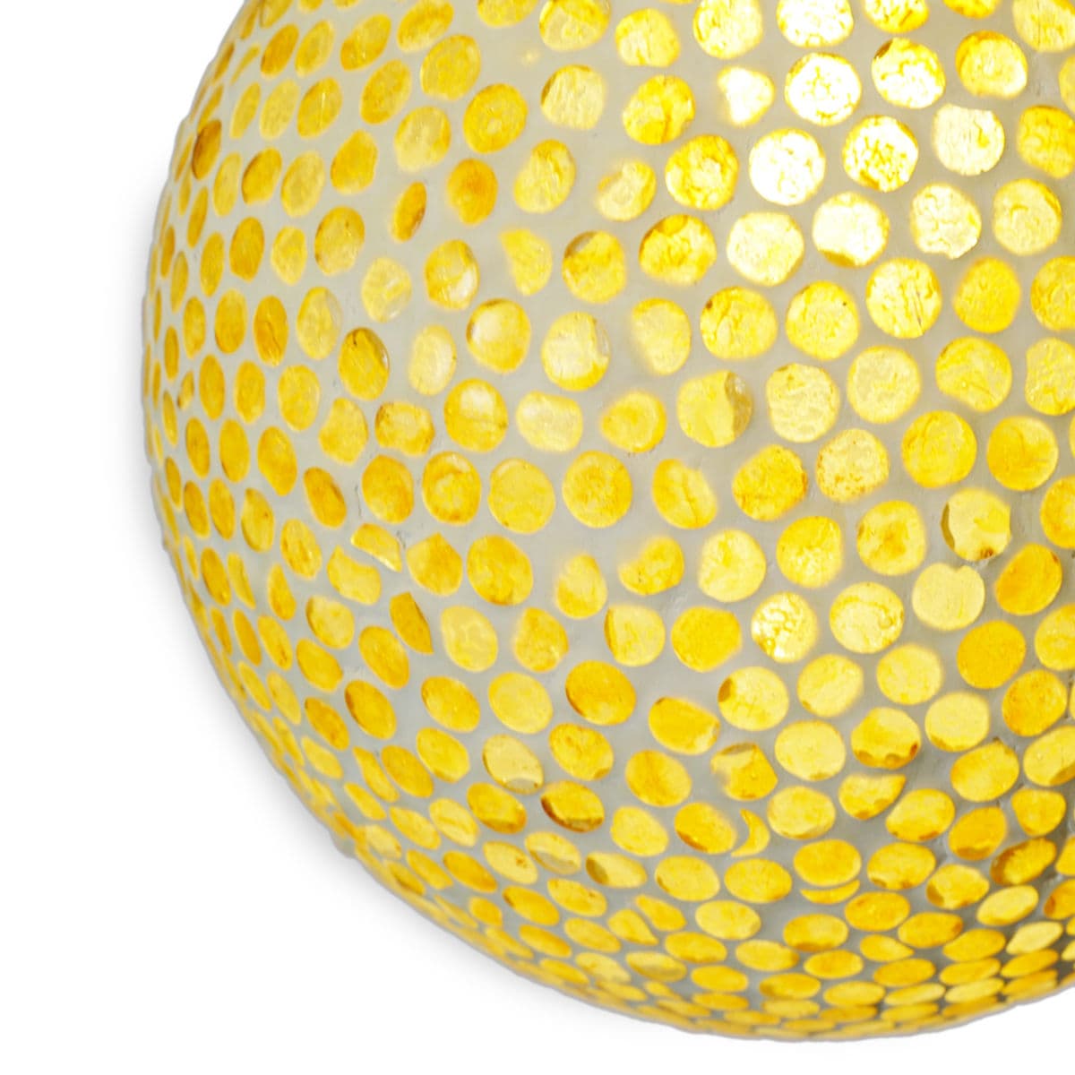 Yellow Mosaic Globe Pendant Small - Thumbnail 4