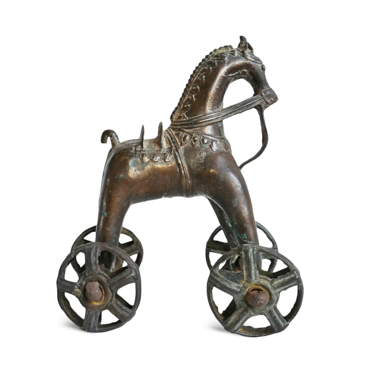 Antique Bronze India Toy Horse - Thumbnail 4