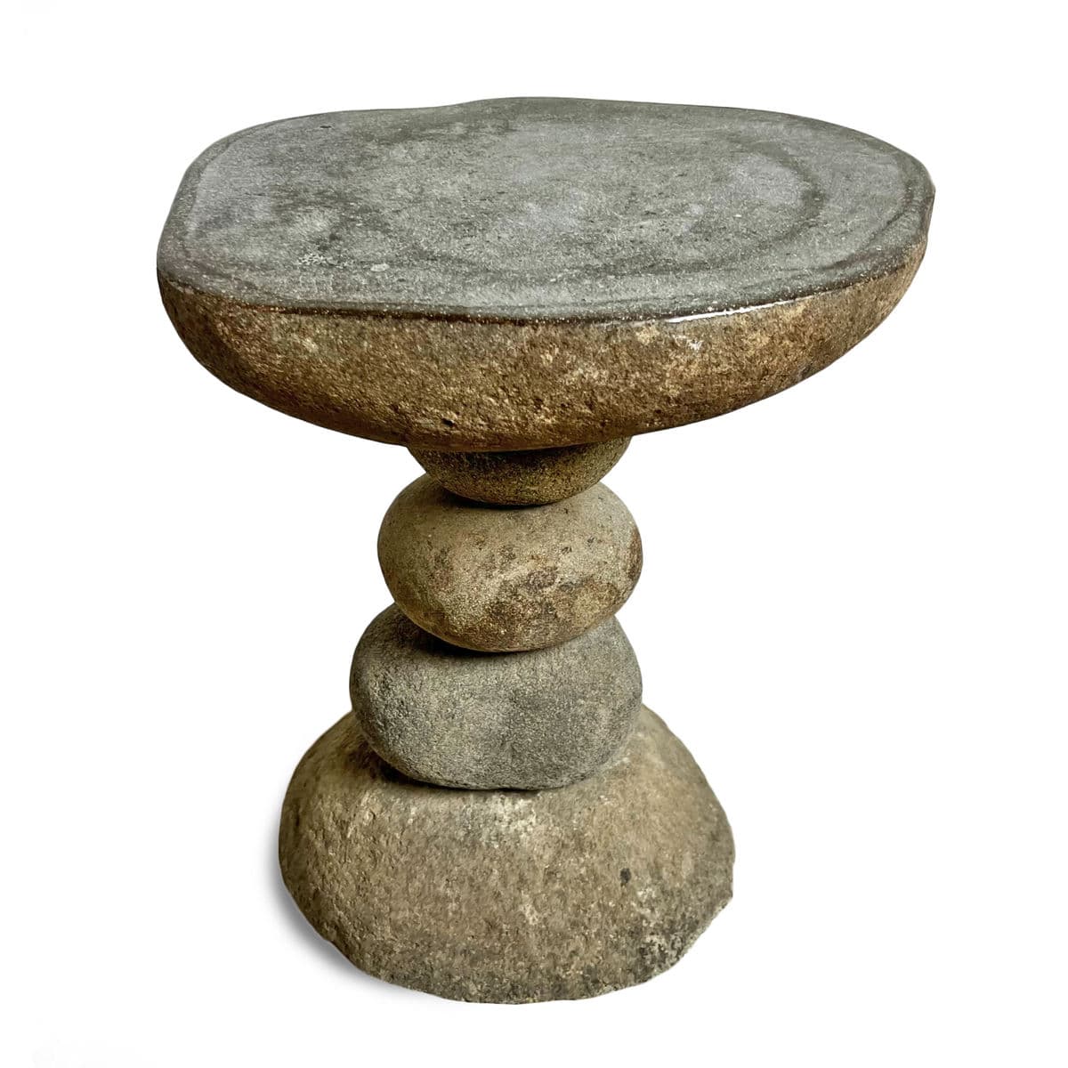 River Rock Stack Side Table Stool - Thumbnail 4