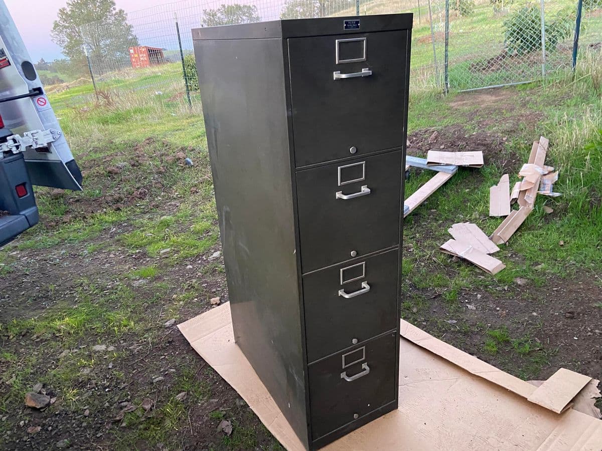 1950s Vintage Acme Folder Metal Cards and Filling Drawer Cabinet - Thumbnail 3