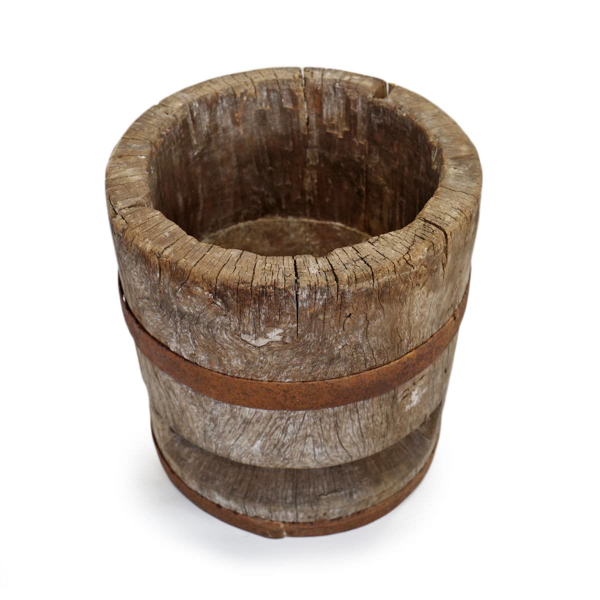Old India Wood Pestle Pot - Thumbnail 4