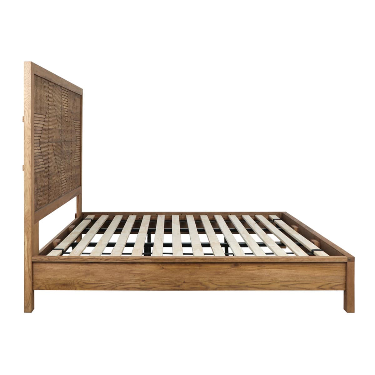 Inez Oak Bed Frame Queen - Thumbnail 4