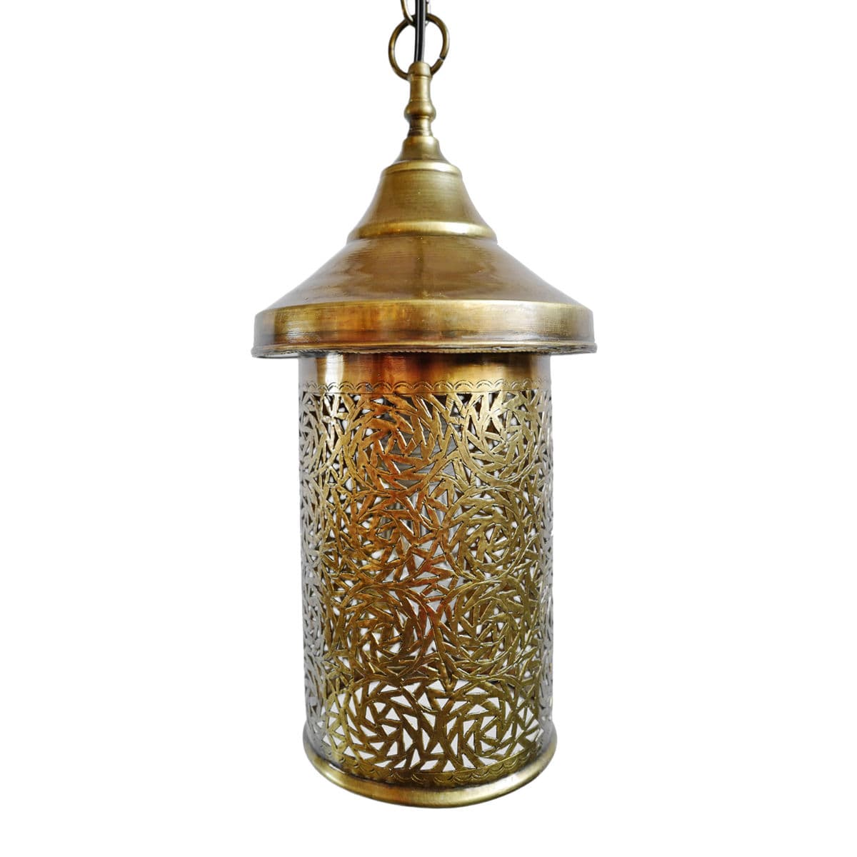 Brass Work Top Hat Pendant Light Medium - Thumbnail 4