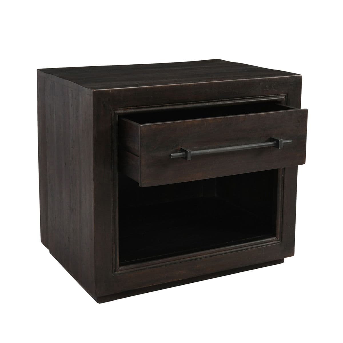 Modern Espresso One Drawer Nightstand - Thumbnail 4