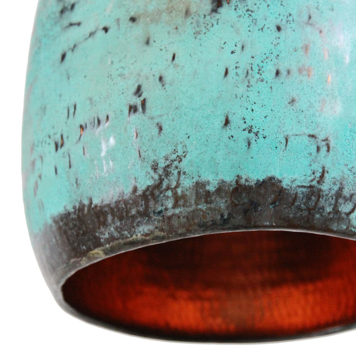Turquoise Copper Hammered Pod Pendant Light - Thumbnail 4