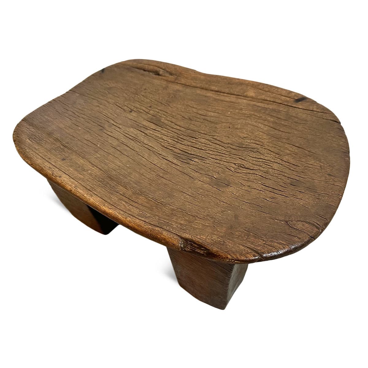 Vintage Lobi Wood Stool - Thumbnail 4