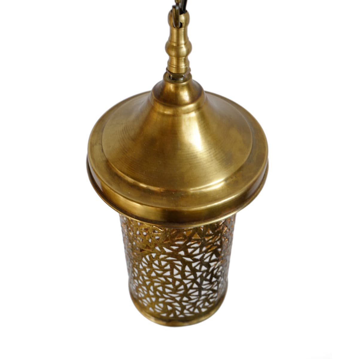 Brass Top Hat Pendant Lantern Small - Thumbnail 4