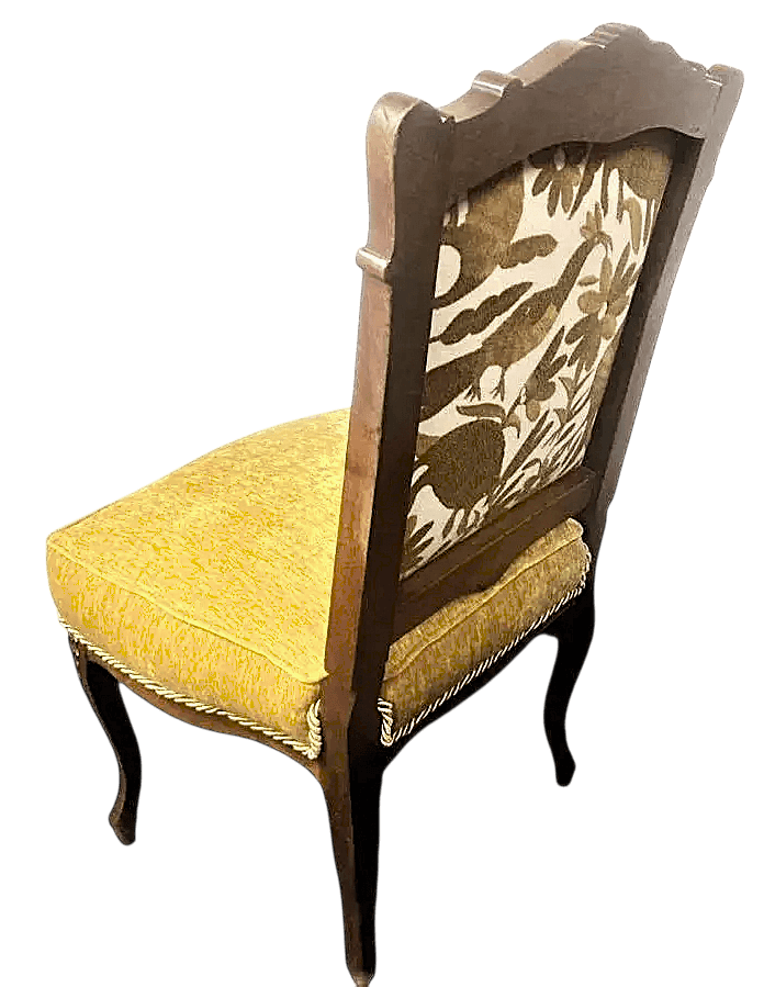 'Empress Carlota' 19th Century Antique French Chairs Reupholstered With Otomi Hand Embroidery - Set of 4 - Thumbnail 4