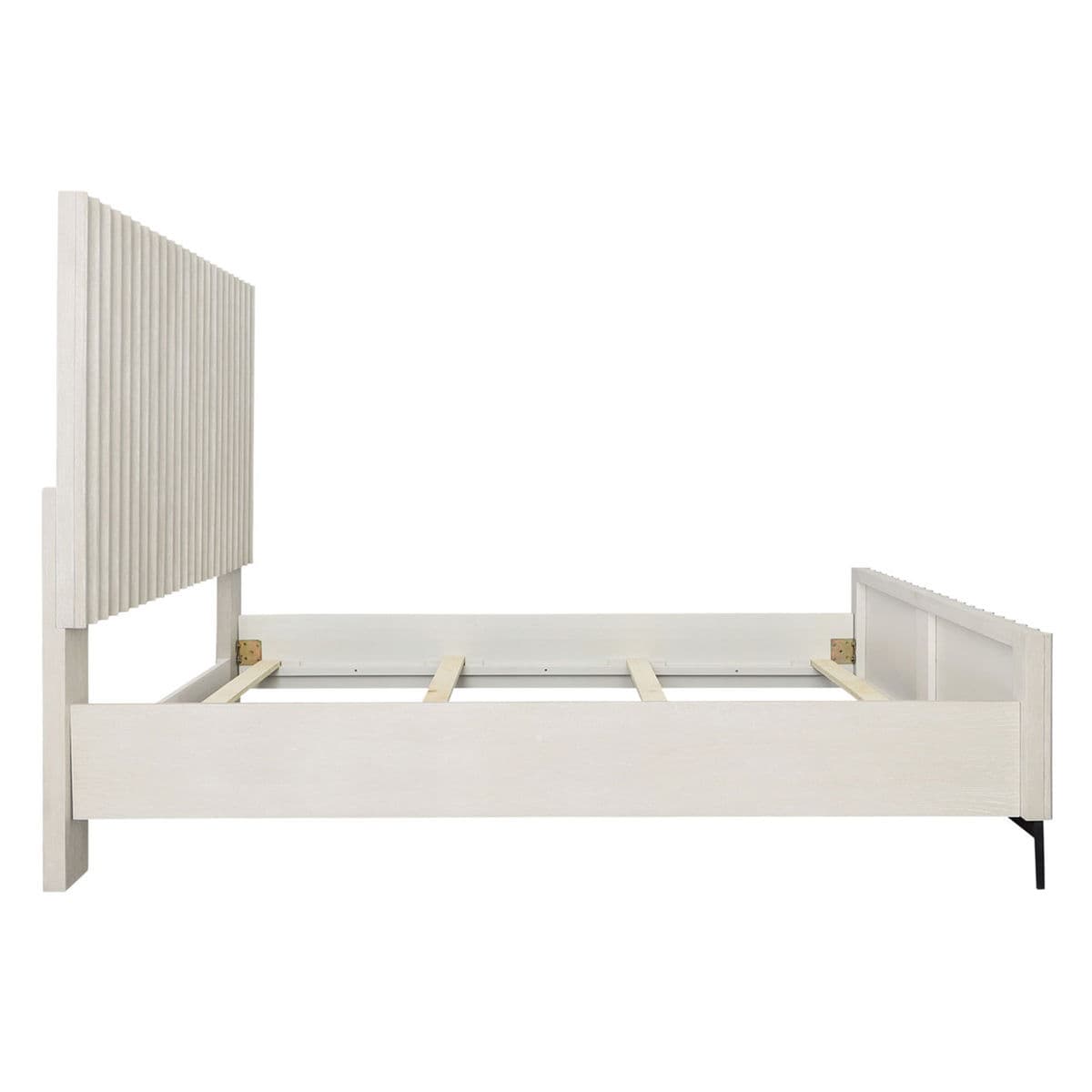 Modern White Wash Oak Queen Bed - Thumbnail 4