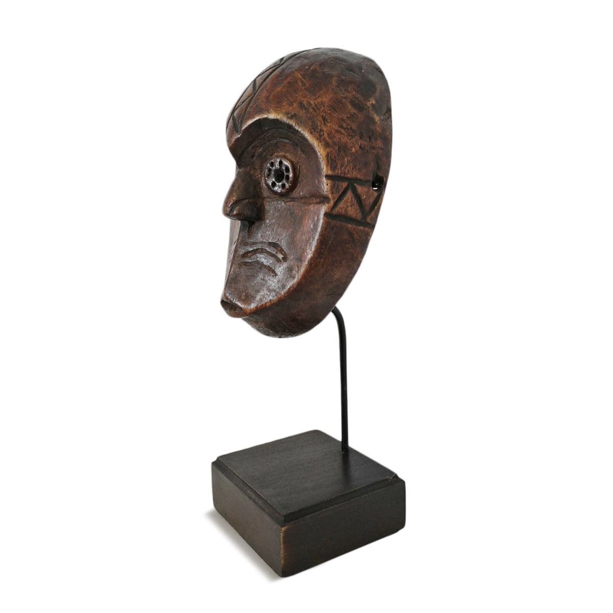 Vintage Nbaka Mask on Stand - Thumbnail 4