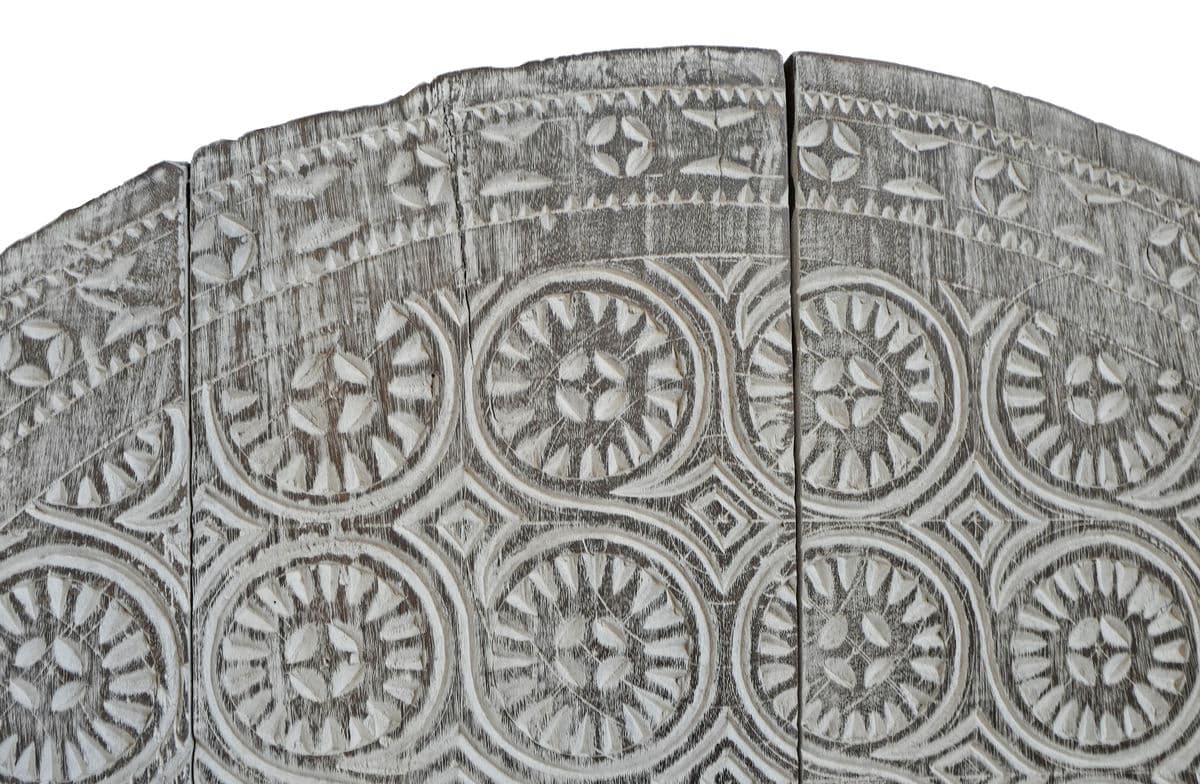 Round Toraja Carved Wood Panel - Thumbnail 4